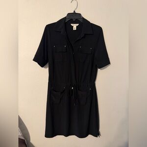 White House Black Market Black short sleeve Utility Dress